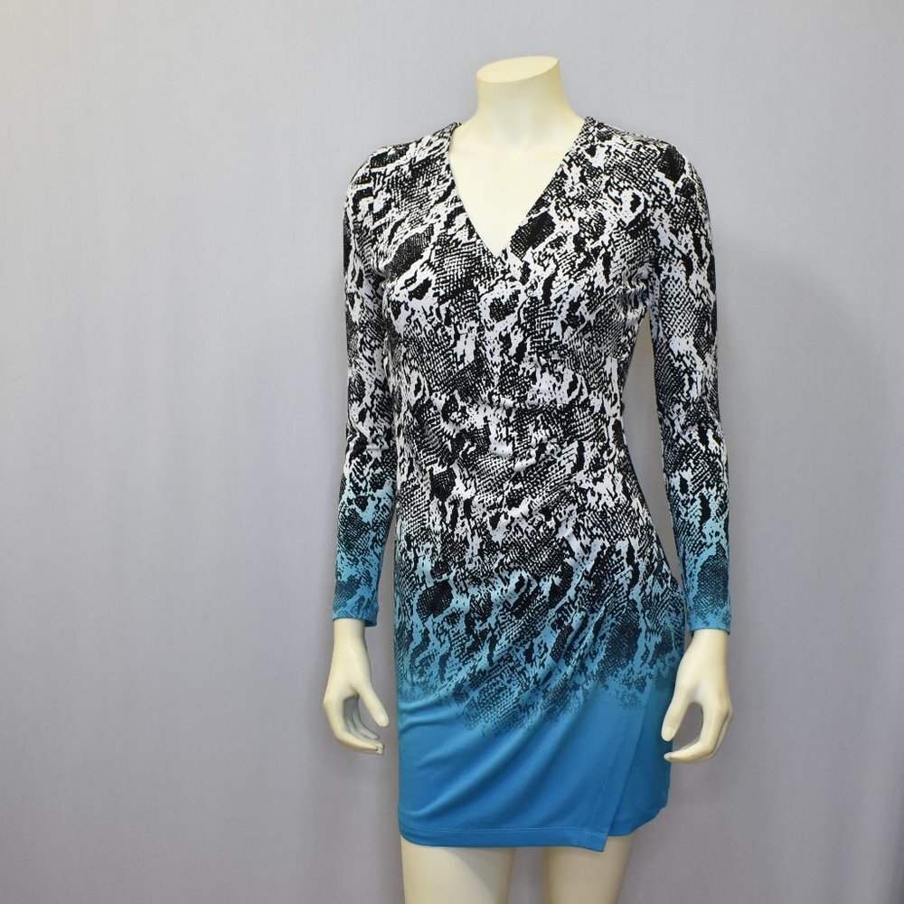 CALVIN KLEIN JERSEY faux wrap DRESS SZ 4